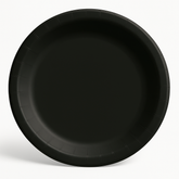 Classic Black 10" Paper Dinner Plates - Solid Color